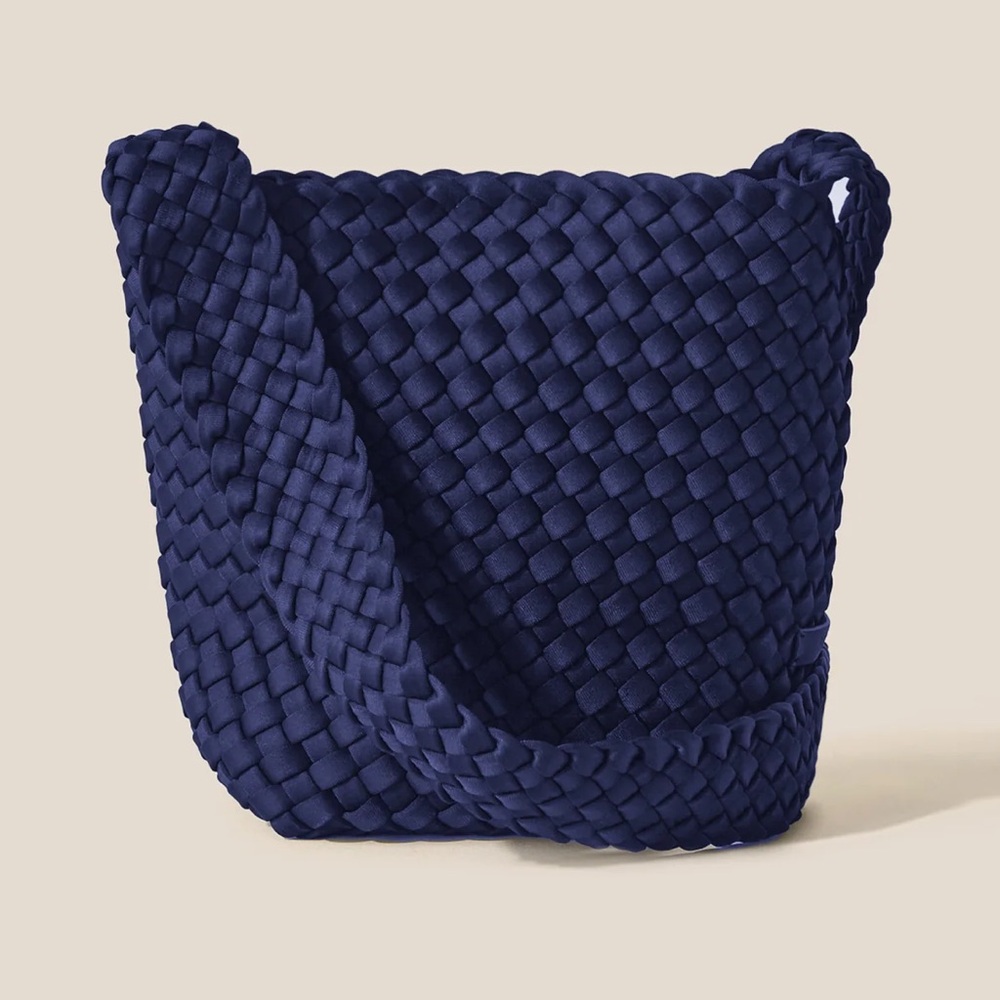 Naghedi Laguna Woven Crossbody Bag in Neoprene Navy 💙